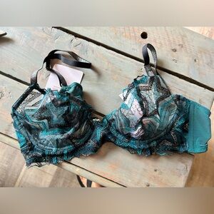 Savage X Fenty Blue Star Bra size 36B like new never worn with tags